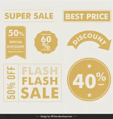 special offer stamps collection flat classic shapes