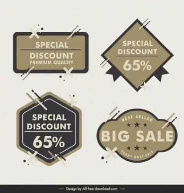 special offer stamps collection flat classical shapes