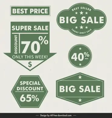 special offer stamps collection geometric shapes