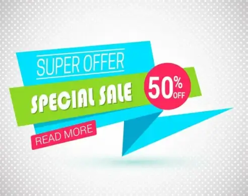 special sale banner vector illustration with 3d background