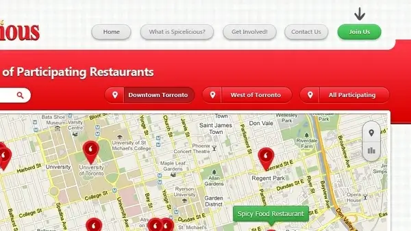 Spicelicious Homepage Design