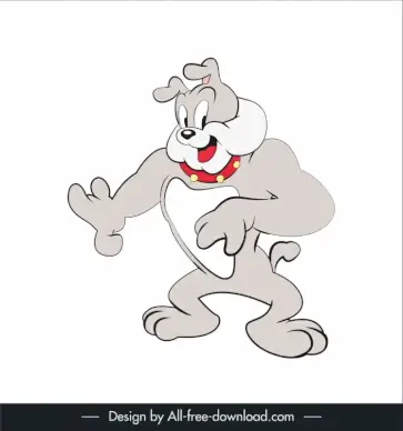 spike bulldog character in movie tom and jerry icon funny cartoon character sketch