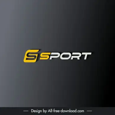 sport clean design logo template modern elegant contrast