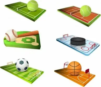 Sport fields icons