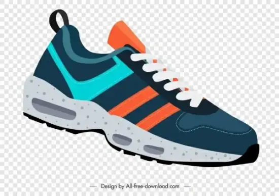 sport shoe template modern design colorful ornament