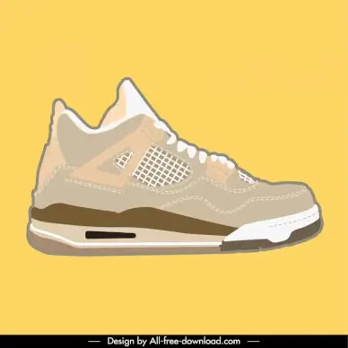 sport shoes template dark flat modern 