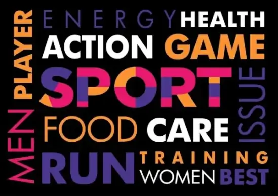 sports background colorful dark texts ornament