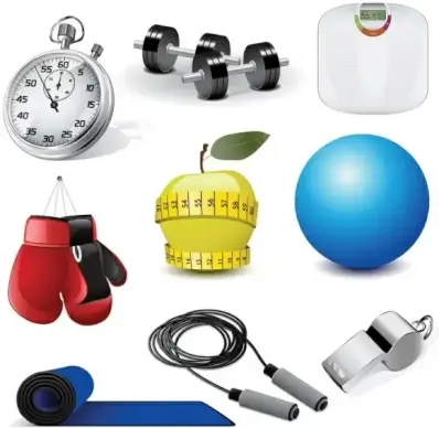 sports equipment 02 vector