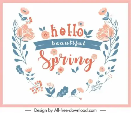 spring decorative banner classical floral design