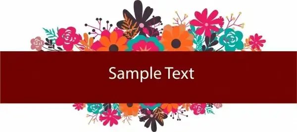spring flowers background colorful classical ornament text space