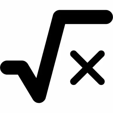 square root alt sign icon flat silhouette sketch