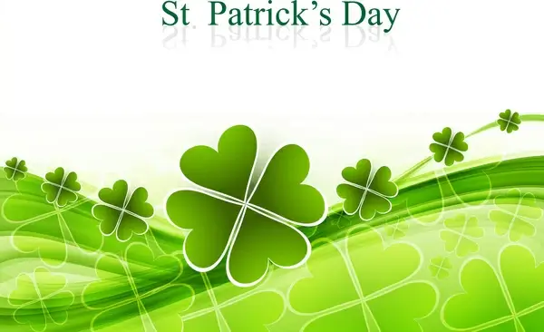 st patricks day background presentation vector illustration