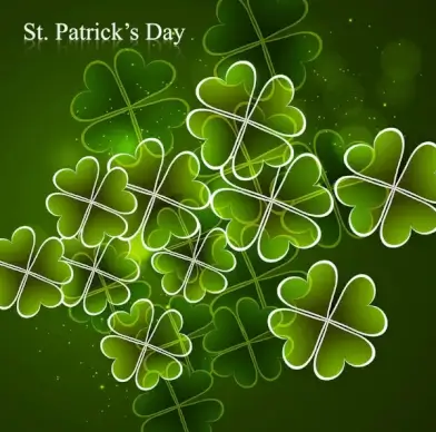 st patricks day background presentation vector illustration