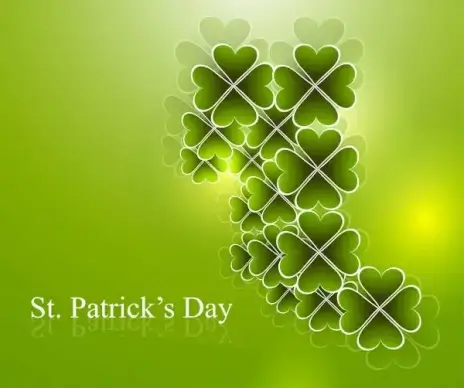 st patricks day background presentation vector illustration