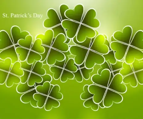 st patricks day background presentation vector illustration