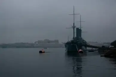 st petersburg russia neva fog