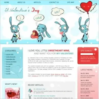 St. Valentines Day Template