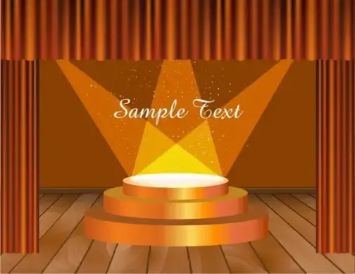 stage decorative template shiny modern orange decor