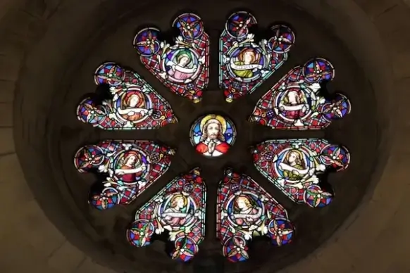 stained glass window in church