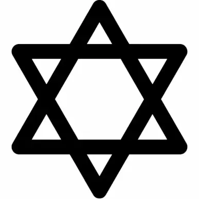star of david sign icon symmetric star shape outline 