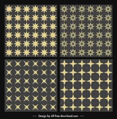 stars background templates classical flat repeating decor