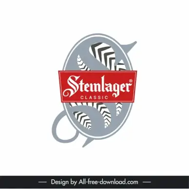 steinlager cake topper logo elegant dynamic stylized text