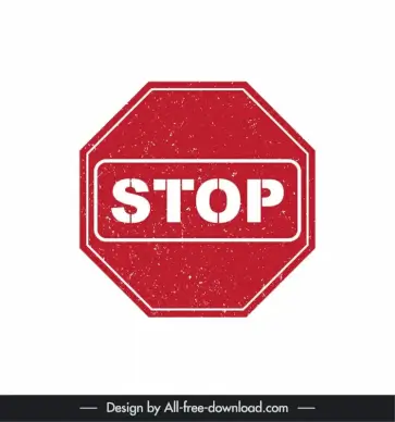 stop stamp template symmetric hexagon 