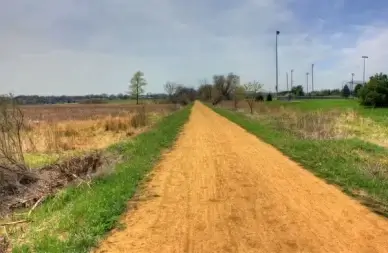straight path on the military ridge state trail