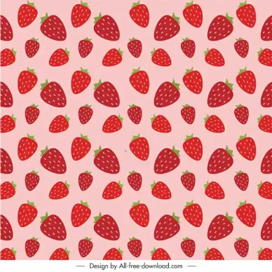 strawberry pattern template flat classical repeating messy design