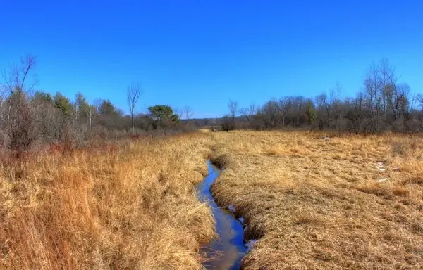 stream through the fields on the ice age trail wisconsin
