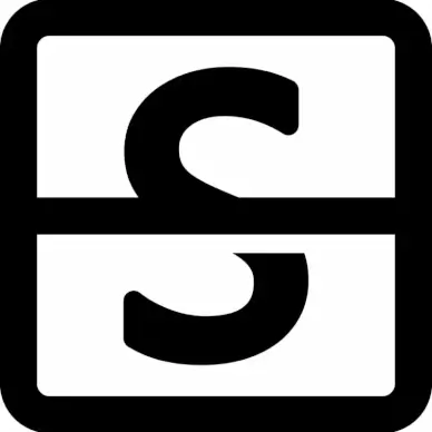 strikethrough sign icon flat contrast black white text strike line sketch