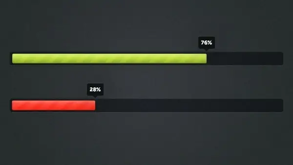 Striped Progress Bars PSD