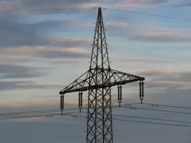 strommast power line sky