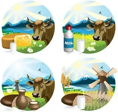 style milk vector graphic