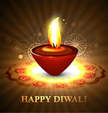 stylish artistic happy diwali rangoli colorful vector background