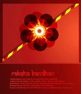 stylish raksha bandhan colorful rakhi background vector