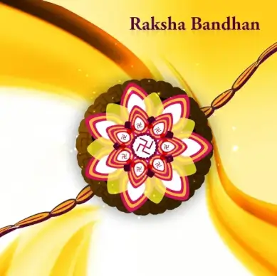 stylish wave raksha bandhan hindu festival colorful design