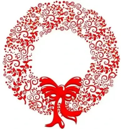 Stylized Christmas Wreath