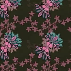 Stylized floral ornament pattern