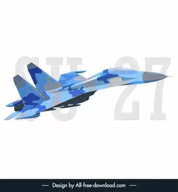 su 27 jet advertising banner modern 3d design