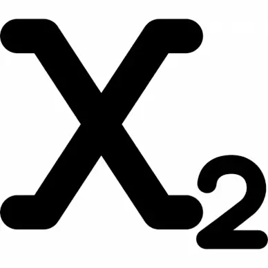 subscript sign icon different size number text sketch flat silhouette design