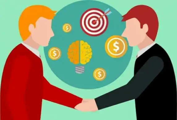 success concept design handshake brain target symbols decoration