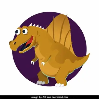 suchominus dinosaur icon funny cartoon character sketch