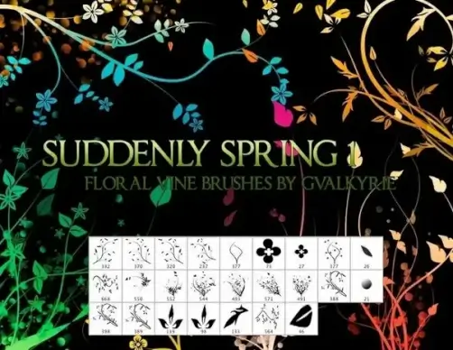 Suddenly Spring Photoshop Brushes