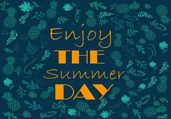 summer banner dark green pineapple background repeating decoration