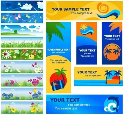 summer banner vector