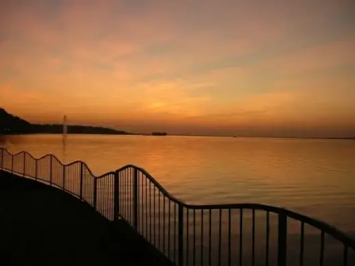 sundown over lake