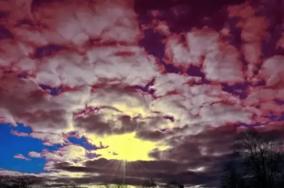sunrise and red sky