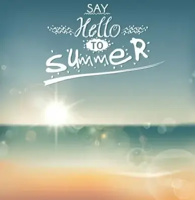 sunrise at sea background vector graphics
