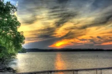 sunset at mendota in madison wisconsin